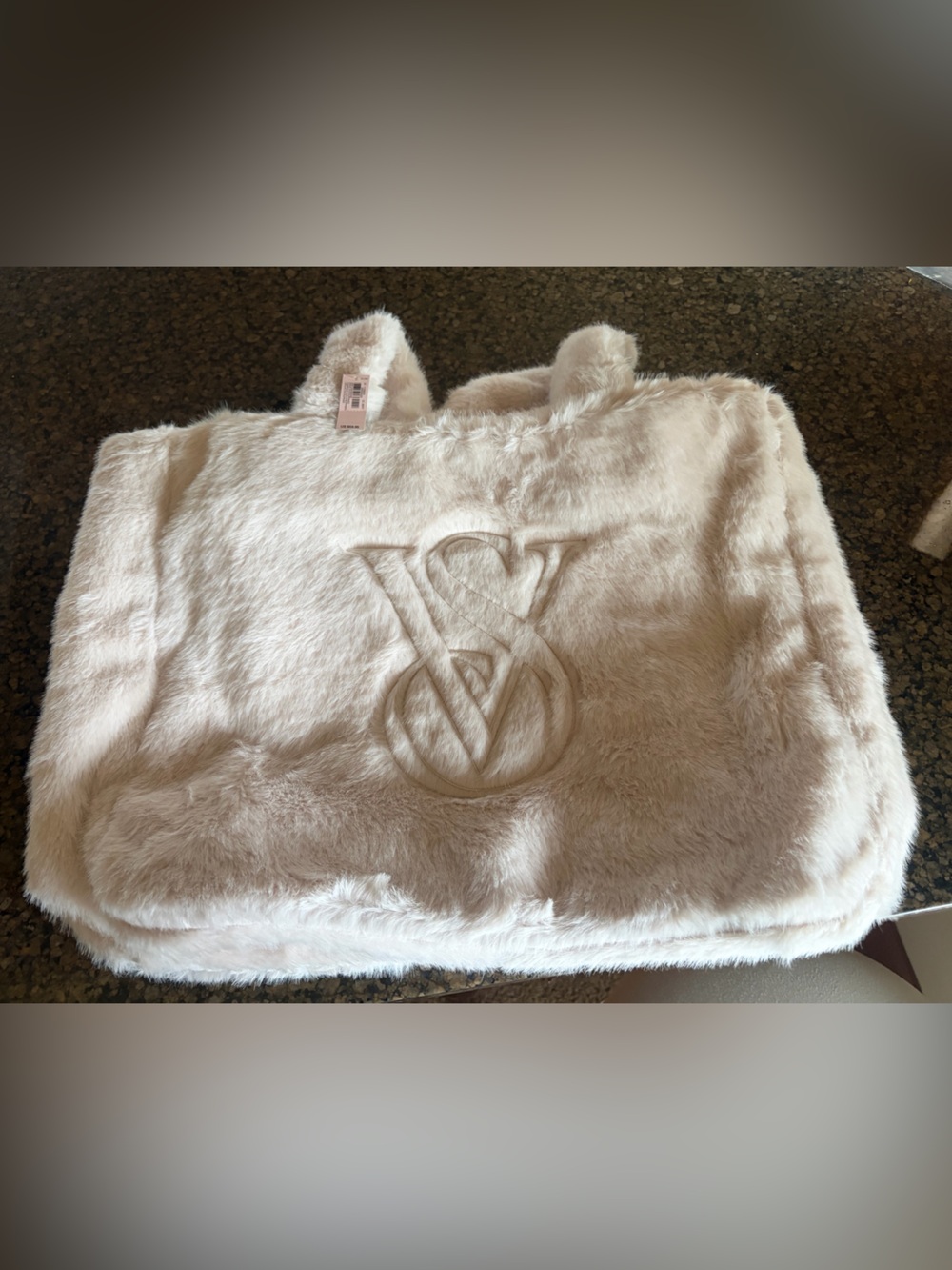NWT Victoria's Secret Plush Faux-Fur Tote